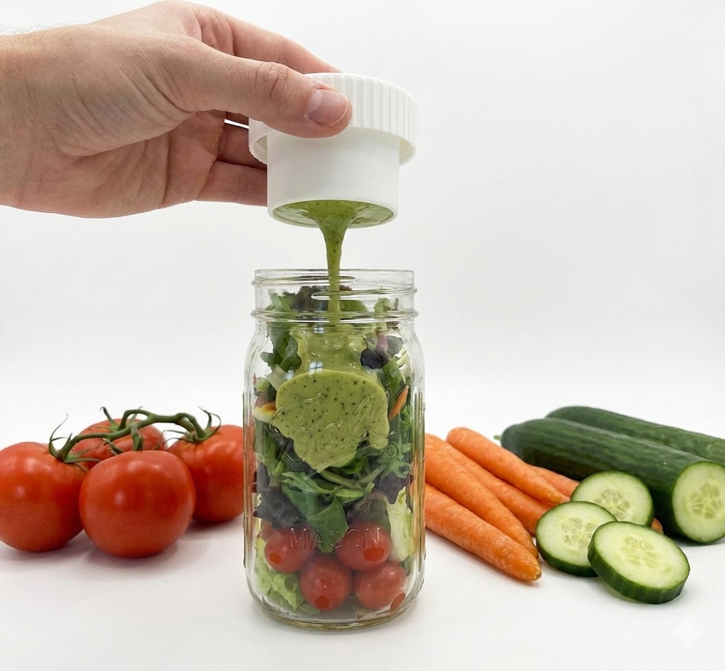 TapaJar™- Drip It! Keep Your Salads Crisp & Fresh