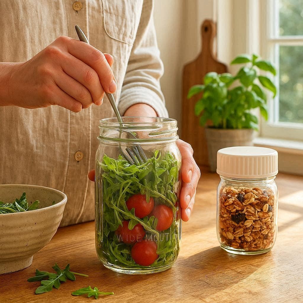 TapaJar™- Drip It! Keep Your Salads Crisp & Fresh