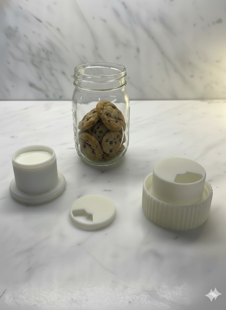 TapaJar™ - Sip it! Milk In Lid Cookies in Jar